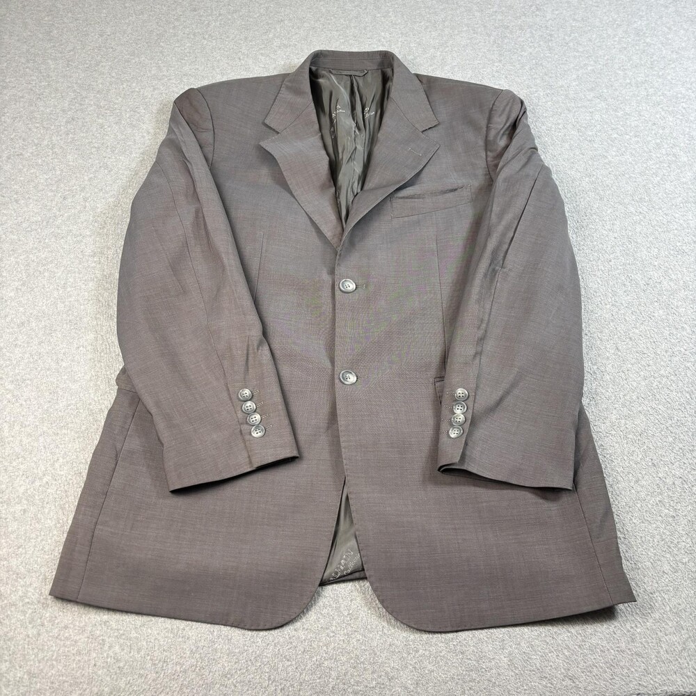 Balmain Wool Blazer Men 42 Gray Silk Cashmere Sport Coat Jacket Career Office